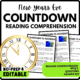 Countdown to Midnight Reading Comprehension Worksheet-Printable and Editable