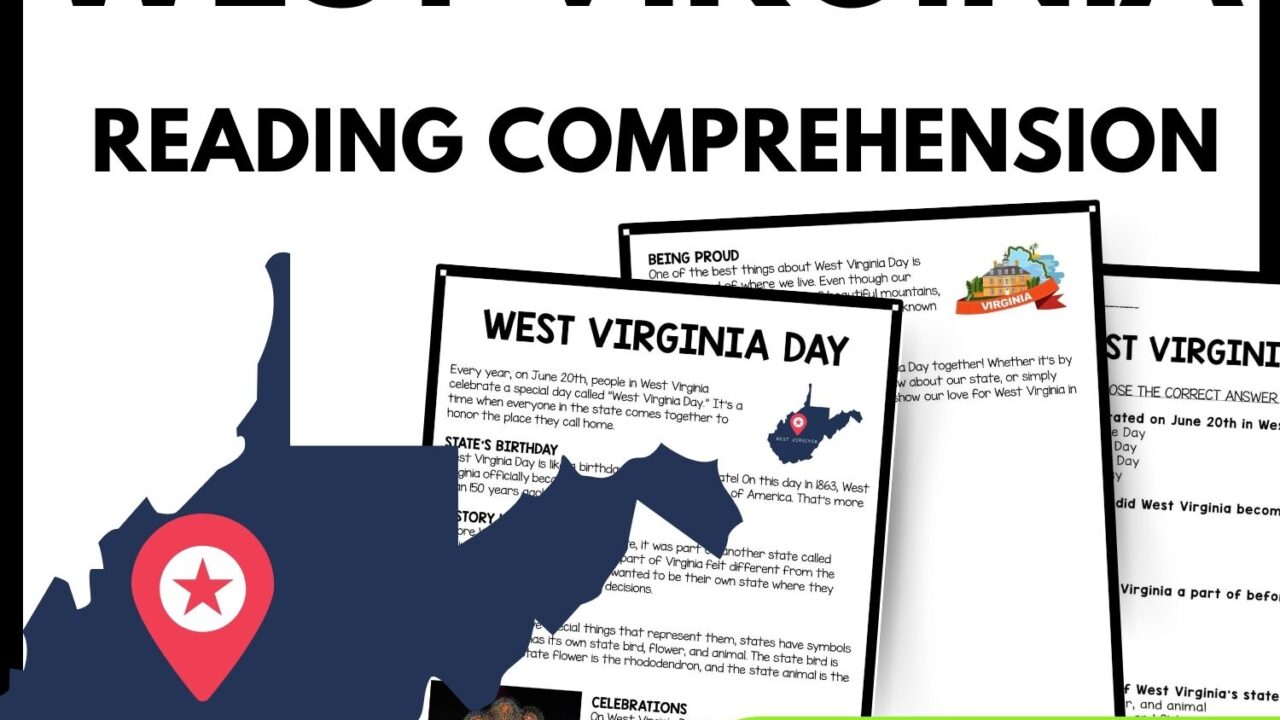 West Virginia Day Reading Comprehension Worksheet-Printable and Editable