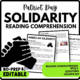 American Solidarity Reading Comprehension Worksheet-Printable and Editable