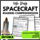 Spacecraft Sightings Reading Comprehension Worksheet-Printable and Editable