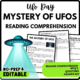 The Mystery of UFOs Reading Comprehension Worksheet-Printable and Editable