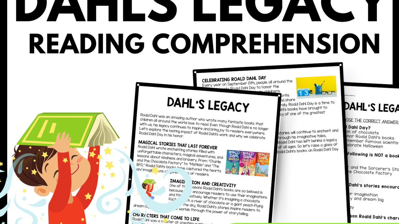 Dahls Legacy Reading Comprehension Worksheet-Printable and Editable