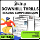 Downhill Thrills Reading Comprehension Worksheet-Printable and Editable