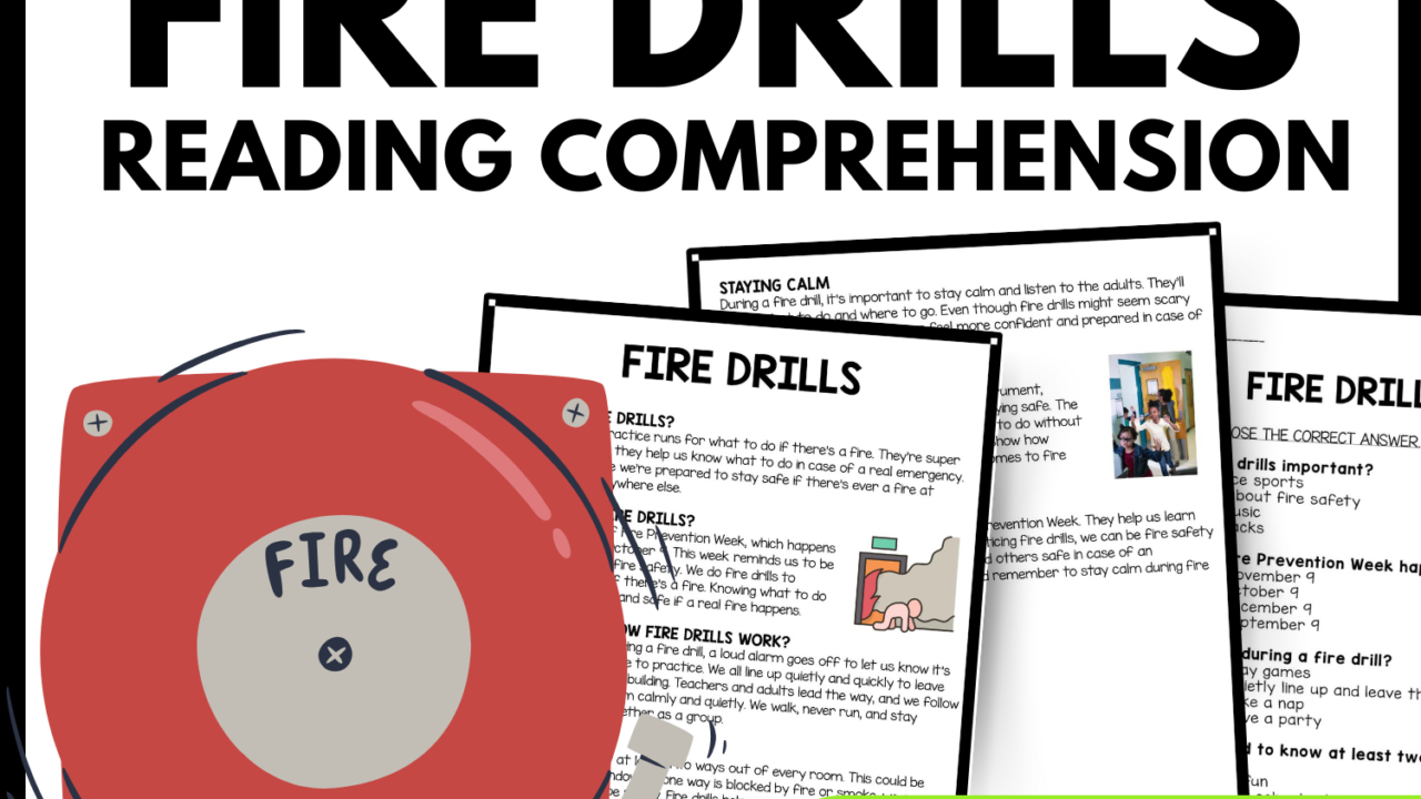 Women's History Month Fire Drills Reading Comprehension Worksheet-Printable and Editable