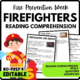 Women's History Month Firefighters' Heroes Reading Comprehension Worksheet-Printable and Editable