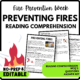 Women's History Month Preventing Fires Reading Comprehension Worksheet-Printable and Editable