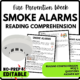 Women's History Month Smoke Alarms Reading Comprehension Worksheet-Printable and Editable