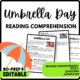 Umbrella Day Reading Comprehension Worksheet-Printable and Editable