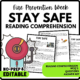 Women's History Month Stay Safe Reading Comprehension Worksheet-Printable and Editable