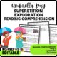 Superstition Exploration Reading Comprehension Worksheet-Printable and Editable