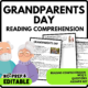 Women's History Month Grandparents Day Reading Comprehension Worksheet-Printable and Editable