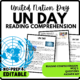 UN Day Reading Comprehension Worksheet-Printable and Editable