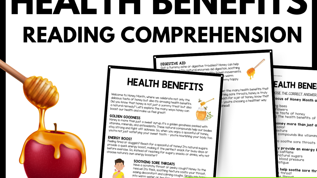 Women's History Month Health Benefits Reading Comprehension Worksheet-Printable and Editable