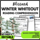 Winter Whiteout Reading Comprehension Worksheet-Printable and Editable