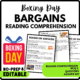 Boxing Day Bargains Reading Comprehension Worksheet-Printable and Editable