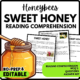 Sweet Honey Reading Comprehension Worksheet-Printable and Editable