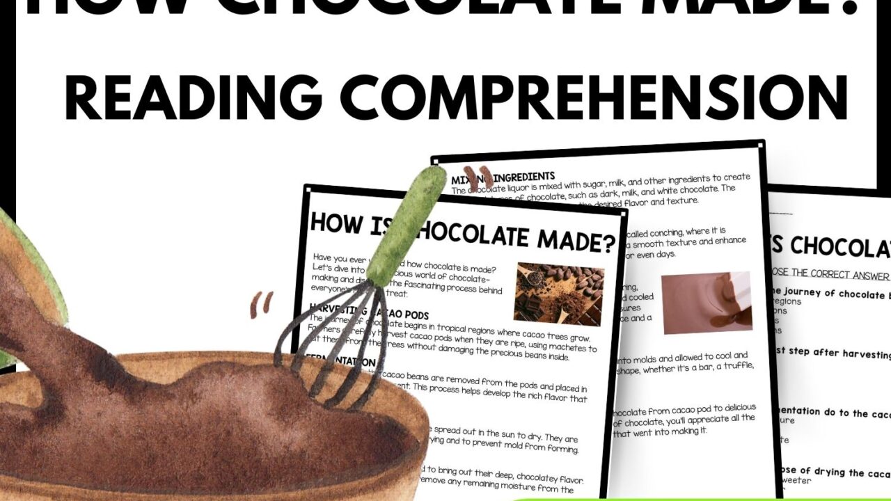 How Is Chocolate? Made Reading Comprehension Worksheet-Printable and Editable