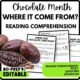 Where Does Chocolate Come From? Reading Comprehension Worksheet-Printable and Editable