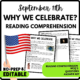 Why we celebrate? Reading Comprehension Worksheet-Printable and Editable