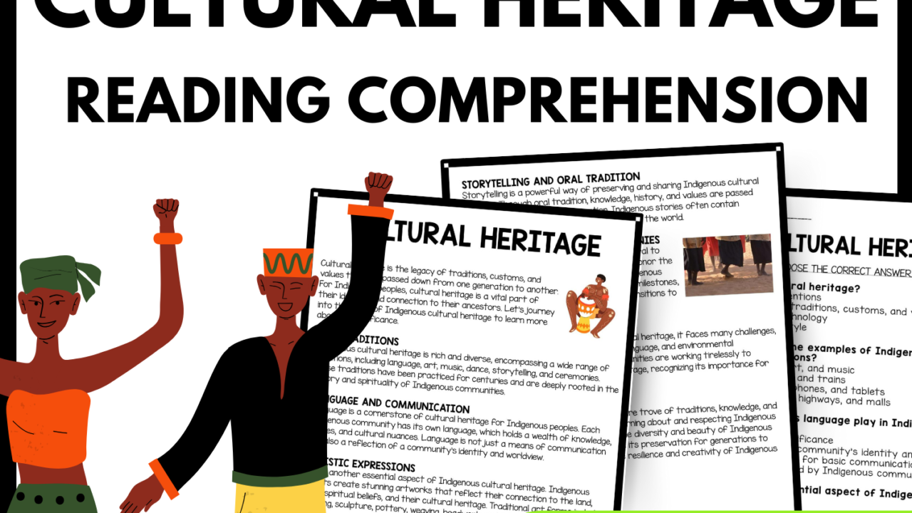 Cultural Heritage Reading Comprehension Worksheet-Printable and Editable