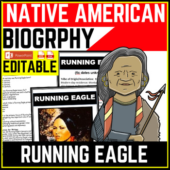 Native American Heritage Month Running Eagle Reading Comprehension Worksheet-Printable and Editable