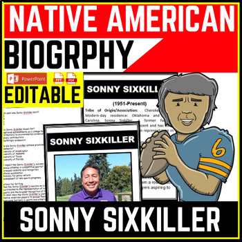 Native American Heritage Month Sonny Sixkiller Reading Comprehension Worksheet-Printable and Editable