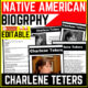 Native American Heritage Month Charlene Teters Reading Comprehension Worksheet-Printable and Editable