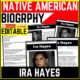 Native American Heritage Month Ira Hayes Reading Comprehension Worksheet-Printable and Editable