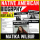 Native American Heritage Month Matika Wilbur Reading Comprehension Worksheet-Printable and Editable