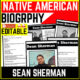 Native American heritage month Sean Sherman Reading Comprehension Worksheet-Printable and Editable