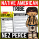 Nez Perce Tribe Native American Heritage Month Reading Comprehension Worksheet-Printable and Editable