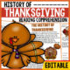 History of Thanksgiving Reading Comprehension Worksheet-Printable and Editable