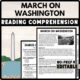 March On Washington Reading Comprehension Worksheet-Printable and Editable
