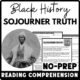 Black History Month Sojourner Truth Reading Comprehension Worksheet-Printable and Editable