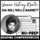 Women's History Month Ida Bell Wells Barnett Reading Comprehension Worksheet-Printable and Editable