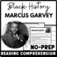 Black History Month Marcus Garvey Reading Comprehension Worksheet-Printable and Editable