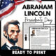 Abraham Lincoln's Reading Comprehension Worksheet-Printable and Editable