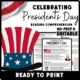 Celebrating Presidents Day Reading Comprehension Worksheet-Printable and Editable