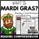 Mardi Gras Reading Comprehension Worksheet-Printable and Editable