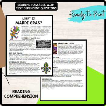 history of mardi gras reading comprehension