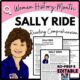 Women's History Month SALLY RIDE Reading Comprehension Worksheet-Printable and Editable