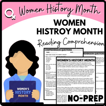 Women's History Month Reading Comprehension Worksheet-Printable and Editable