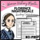 Women's History Month FLORENCE NIGHTINGALE Reading Comprehension Worksheet-Printable and Editable