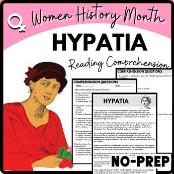 Women's History Month HYPATIA Reading Comprehension Worksheet-Printable and Editable