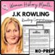 Women's History Month J.K ROWLING Reading Comprehension Worksheet-Printable and Editable