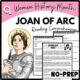 Women's History Month JOAN OF ARC Reading Comprehension Worksheet-Printable and Editable
