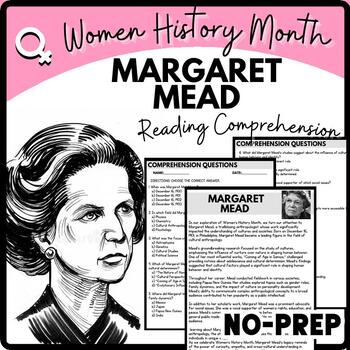 Women's History Month MARGARET MEAD Reading Comprehension Worksheet-Printable and Editable