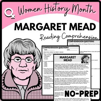 Women's History Month MARGARET MEAD Reading Comprehension Worksheet-Printable and Editable