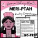 Women's History Month MERI-PTAH Reading Comprehension Worksheet-Printable and Editable