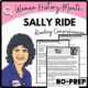 Women's History Month SALLY RIDE Reading Comprehension Worksheet-Printable and Editable